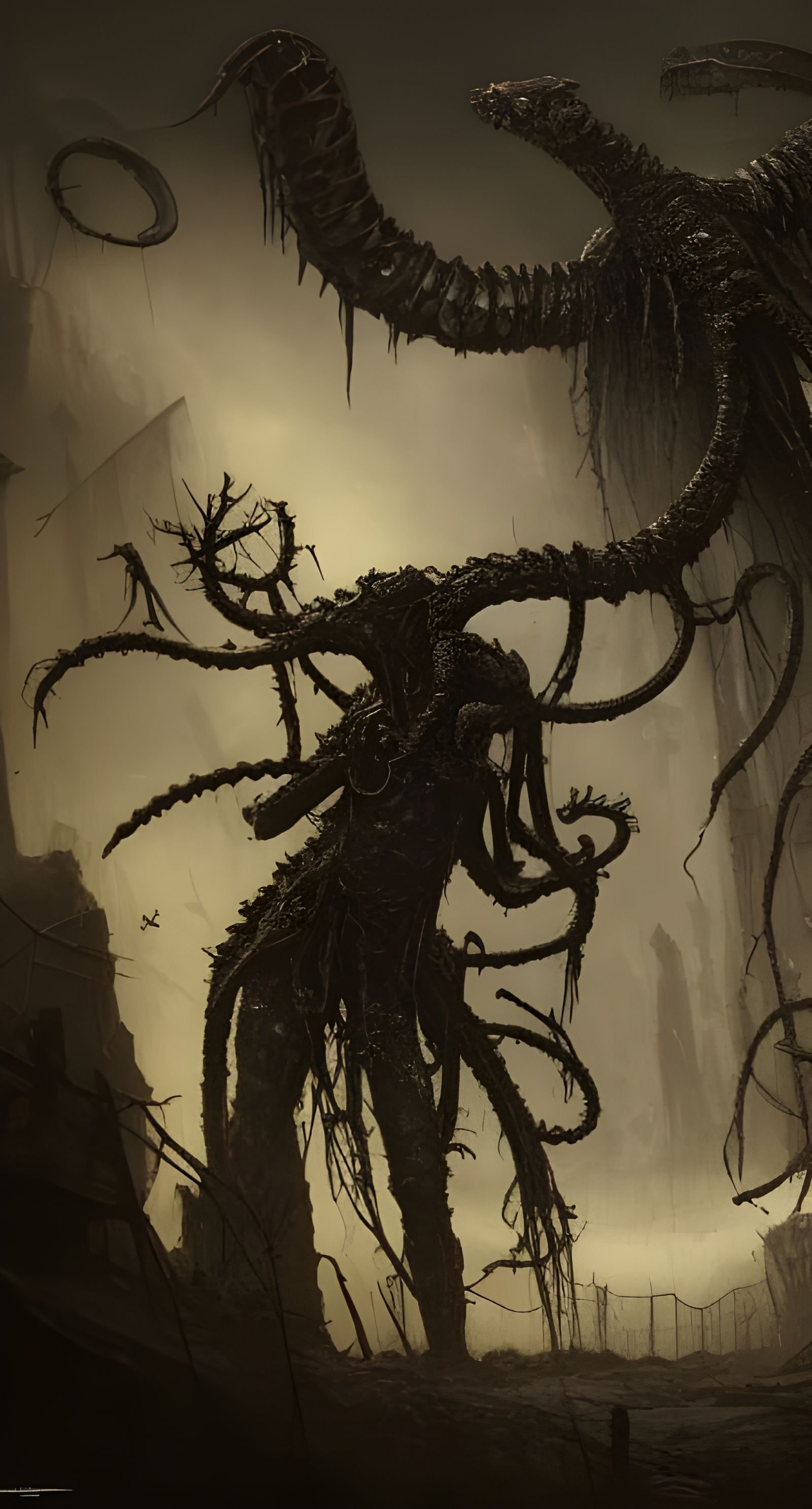 Dark Post-Apocalyptic World Ruined by Elder God