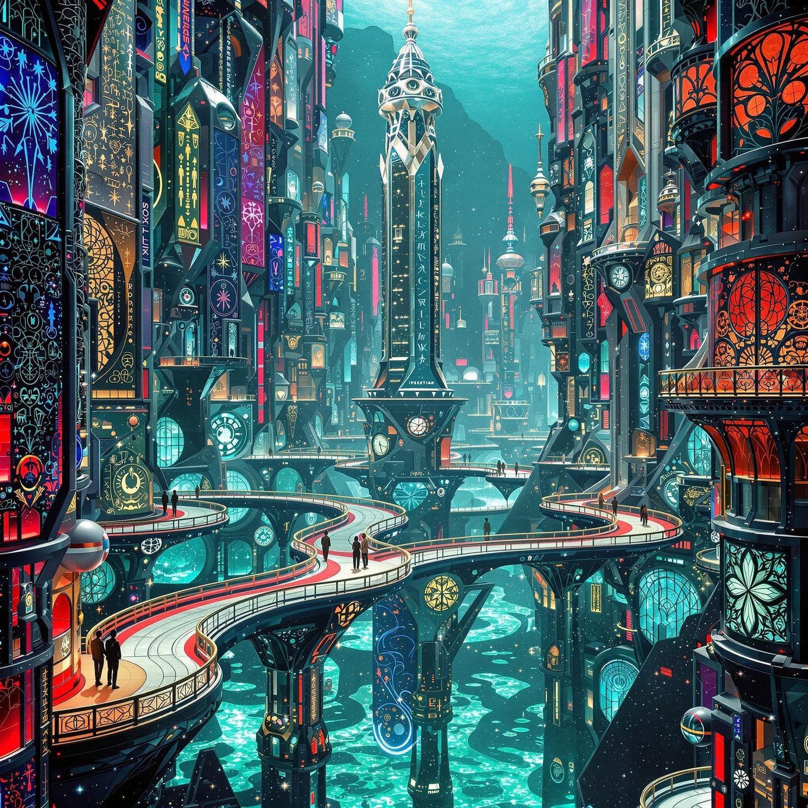 Amphibious City on a Methane Ocean Planet