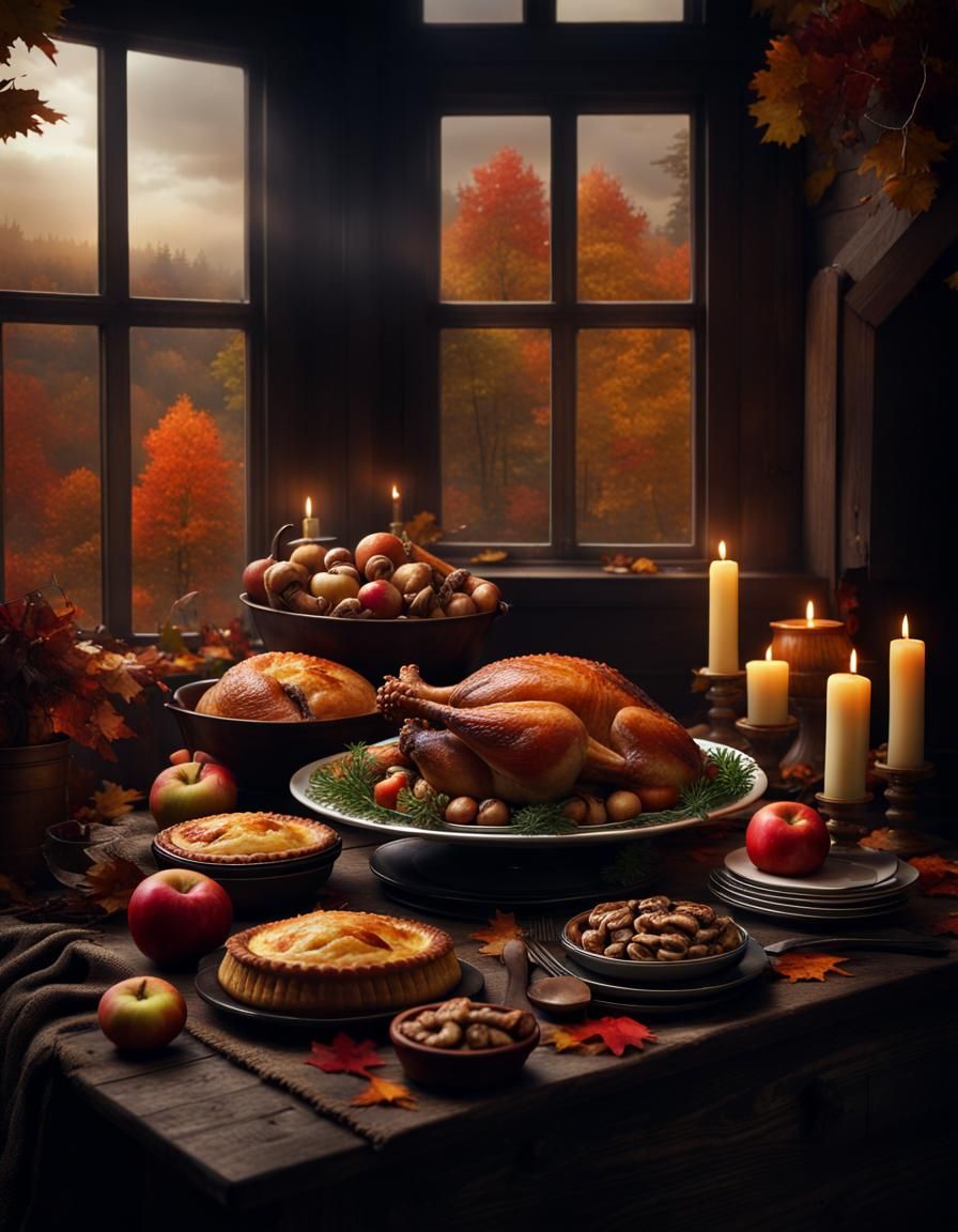 Thanksgiving Feast: Pheasant and Autumn Bounty