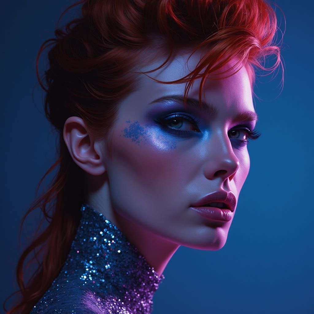 David Bowie Transformed into a Glamorous Woman