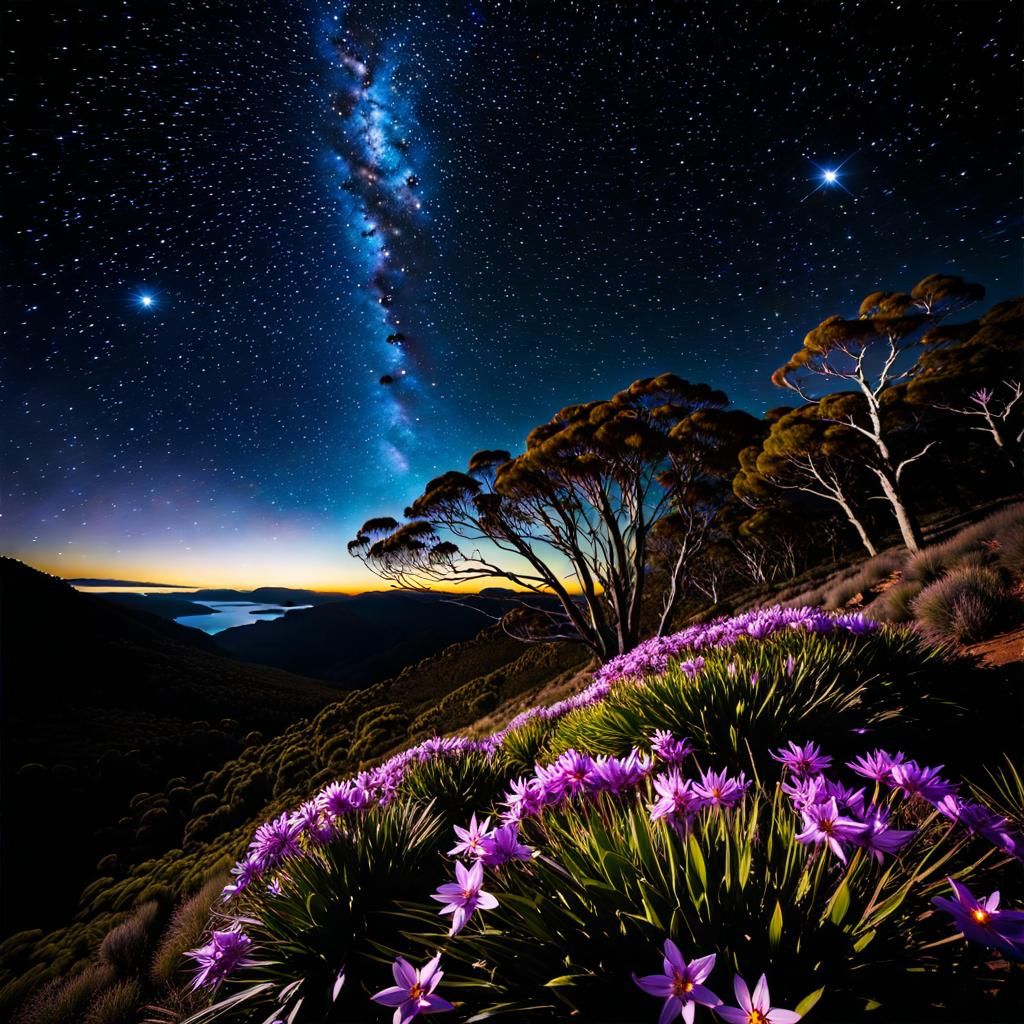 Starry Tasmanian Night: A Celestial Wilderness Dreamscape