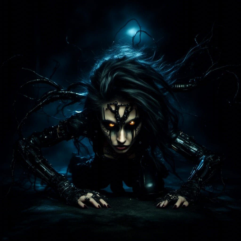 CyberGothica LoRA Generated Image