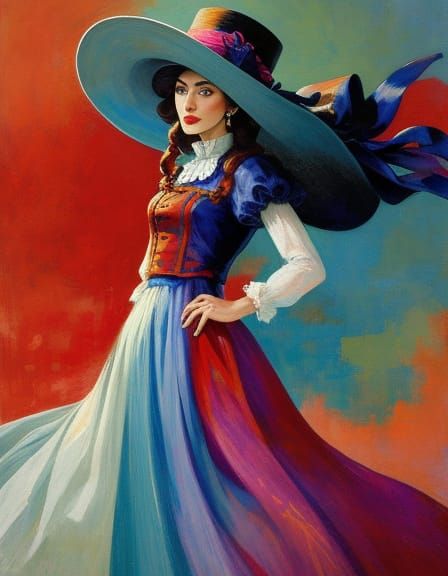 Elegant Lady in a Fedora