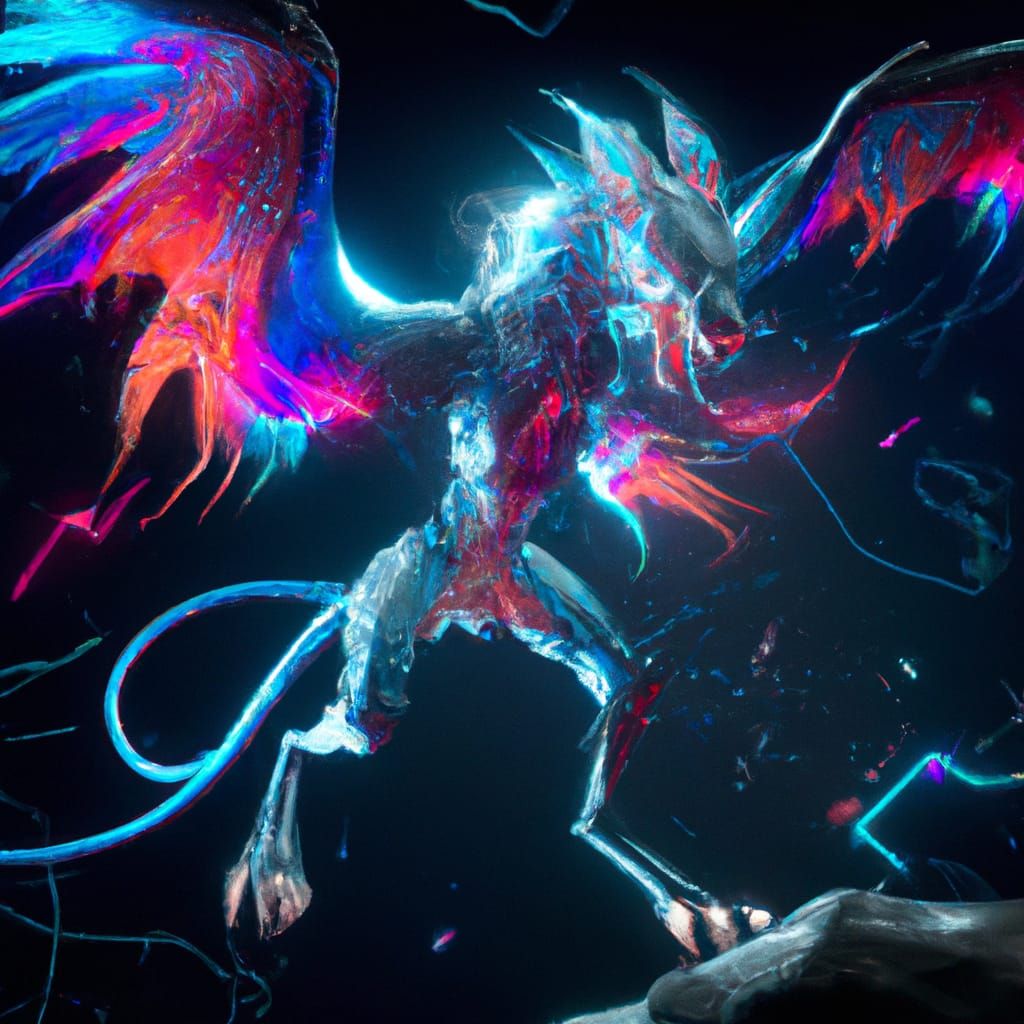 Lightning Panther Dragon in Detailed 3D Art Style