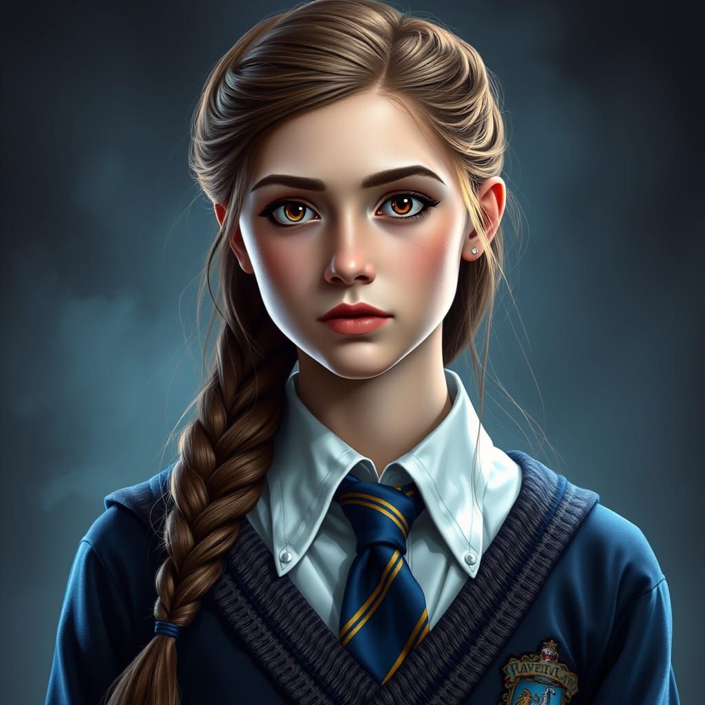 A Teenage Ravenclaw Girl in Triadic Colors