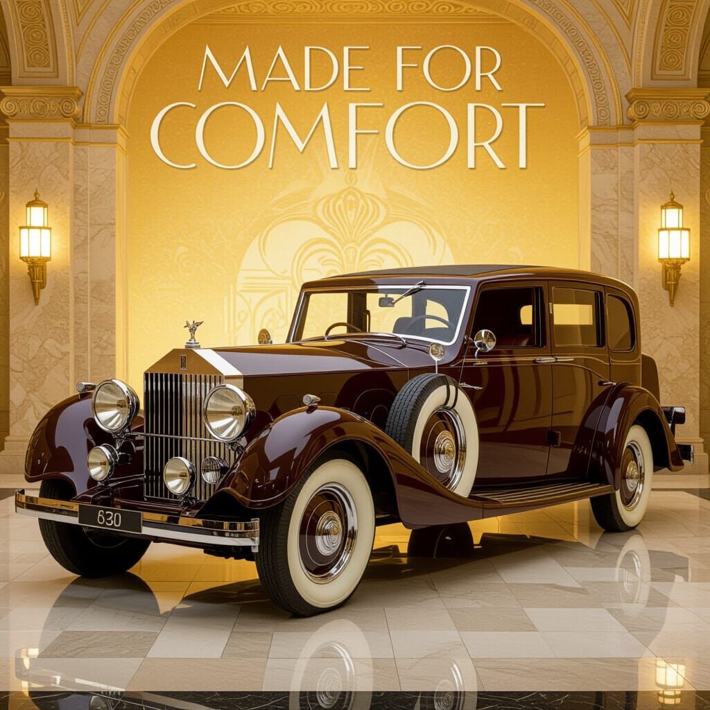 Vintage Rolls Royce 'Made for Comfort' Advertisement