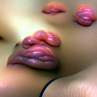 Close-Up of Sensual Glossy Lips