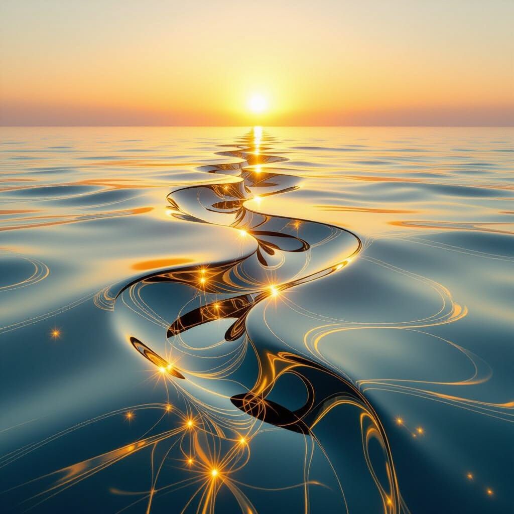 Liquid Glass and Sacred Geometry Flow