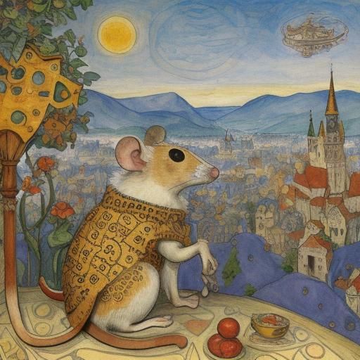 Doodle Mouse in a Doodle World: Expressionist Art