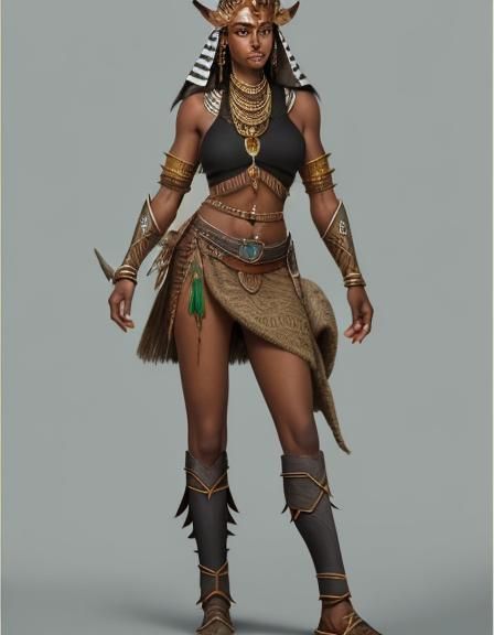 Haradrim Warrior in Ancient African Inspired Armor