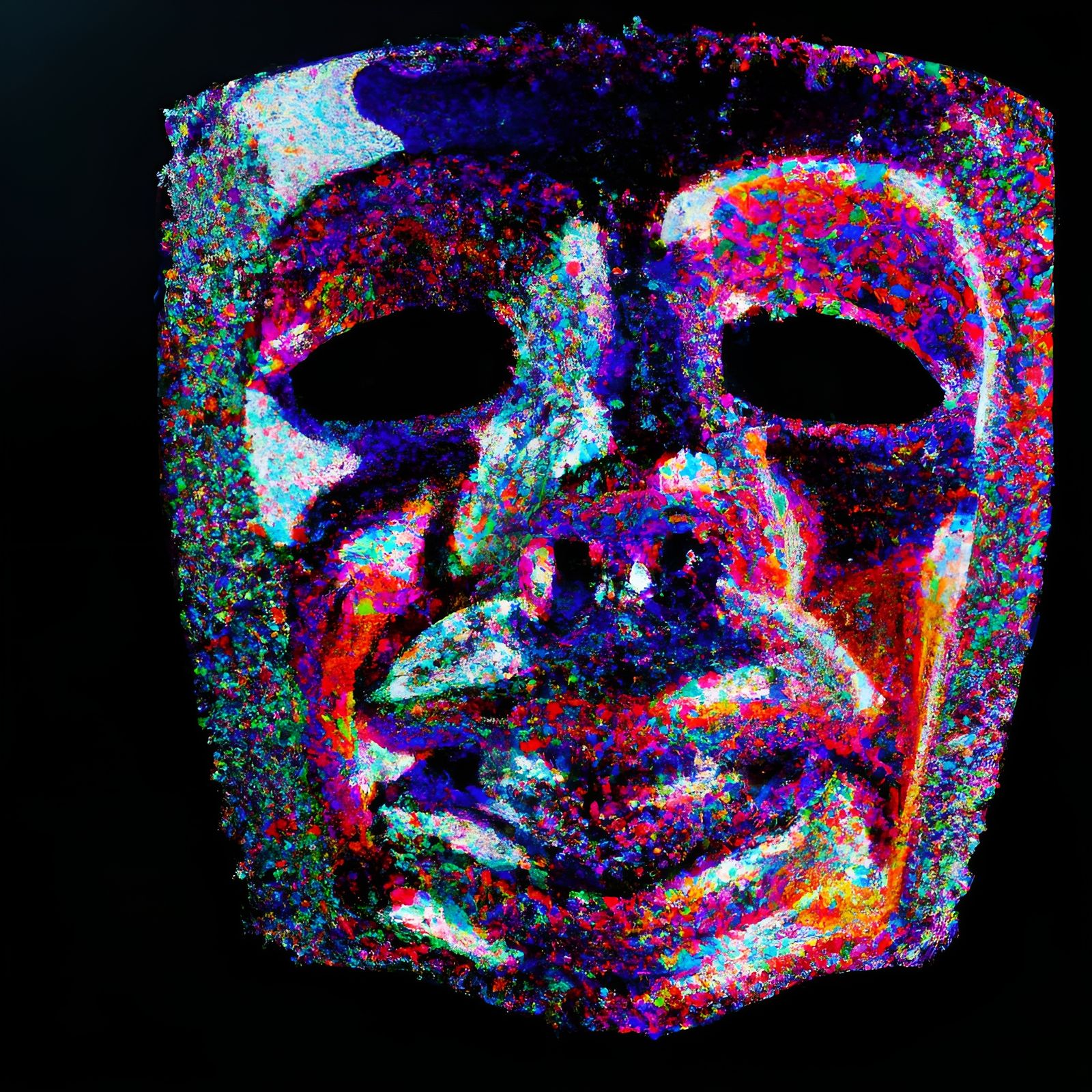 Floating Jeweled Mask in Vivid Colors