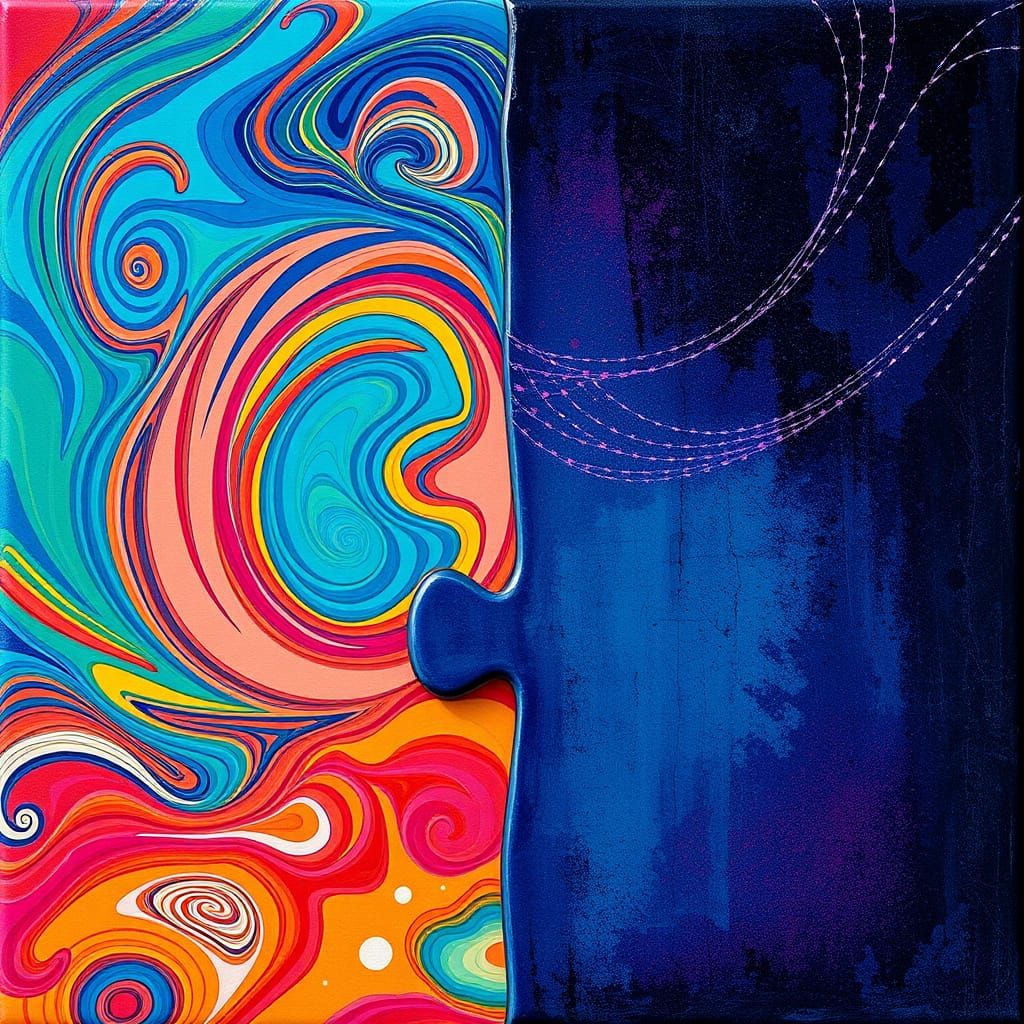 Extrovert and Introvert Puzzle Pieces in Harmony