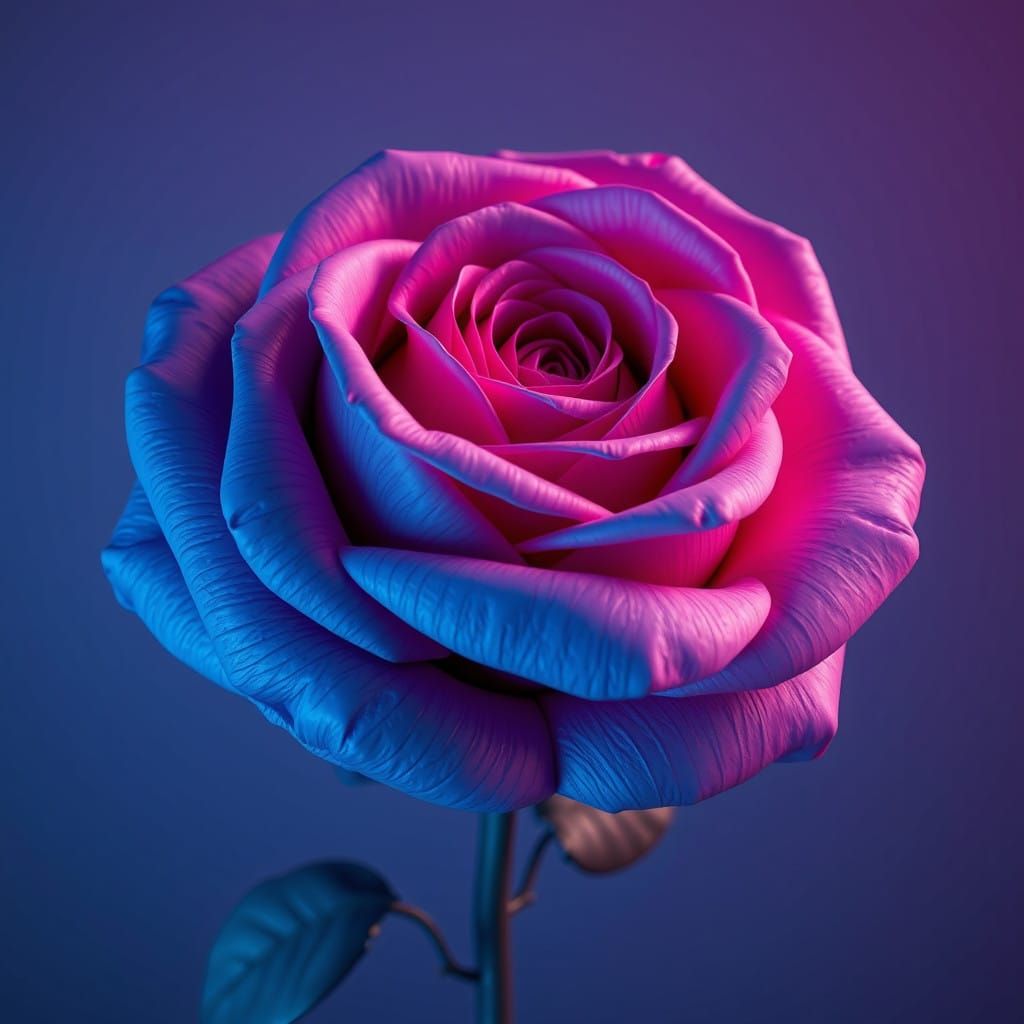 Mystical, Oversized Rose in Dreamlike Fantasy World