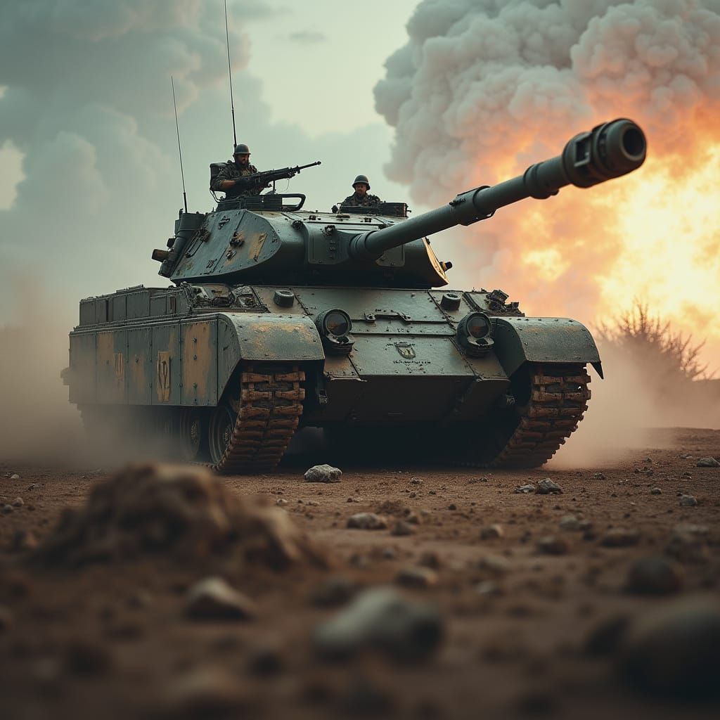 Dieselpunk Mega Tank Battles Nuclear Wasteland
