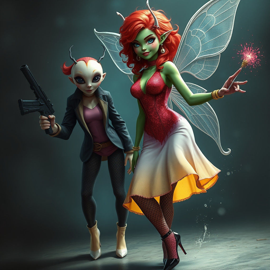 Fantasy Composite Character in Detailed Digital Painting