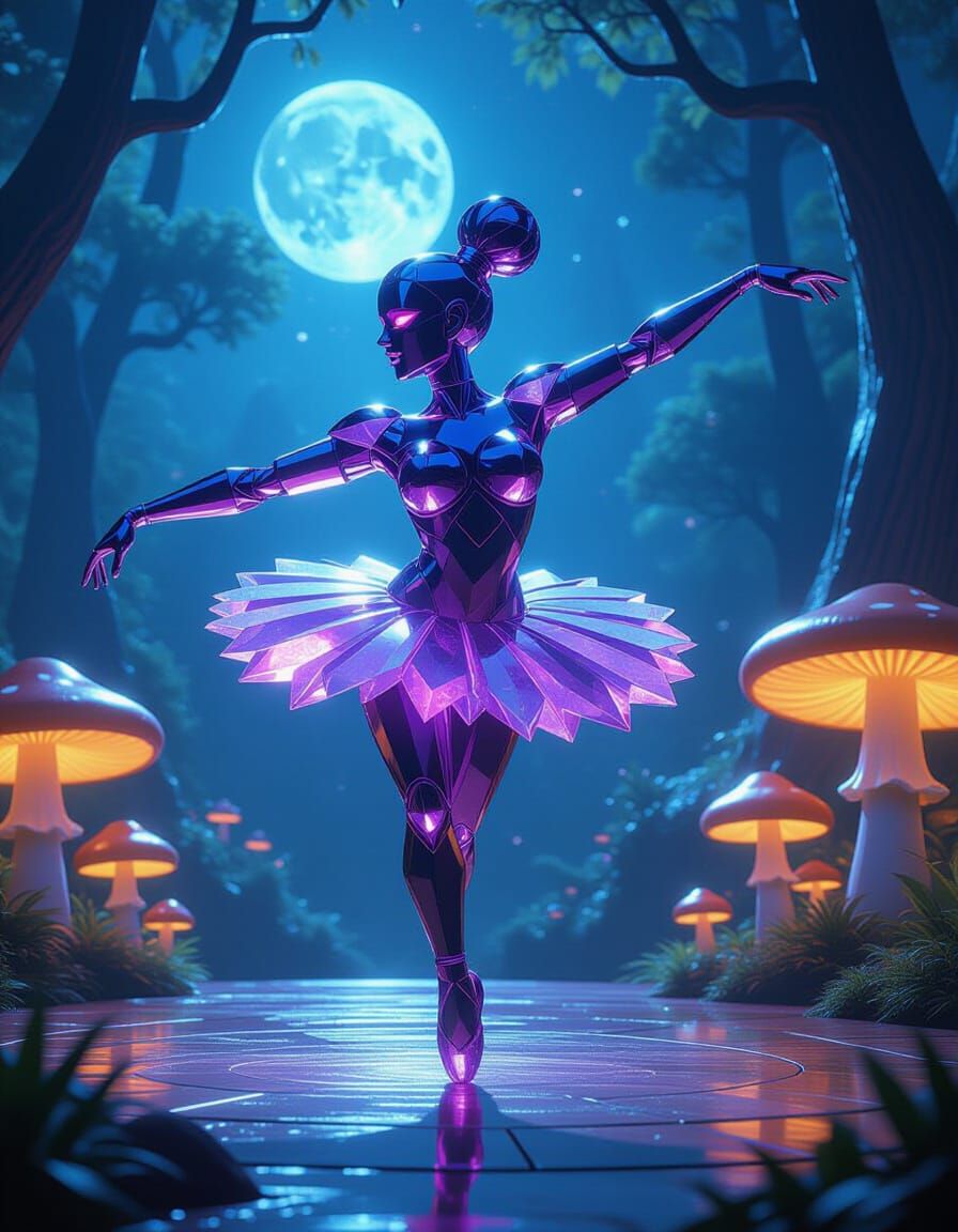 Crystalline Golem's Ballet Wobble on Mushroom Stage