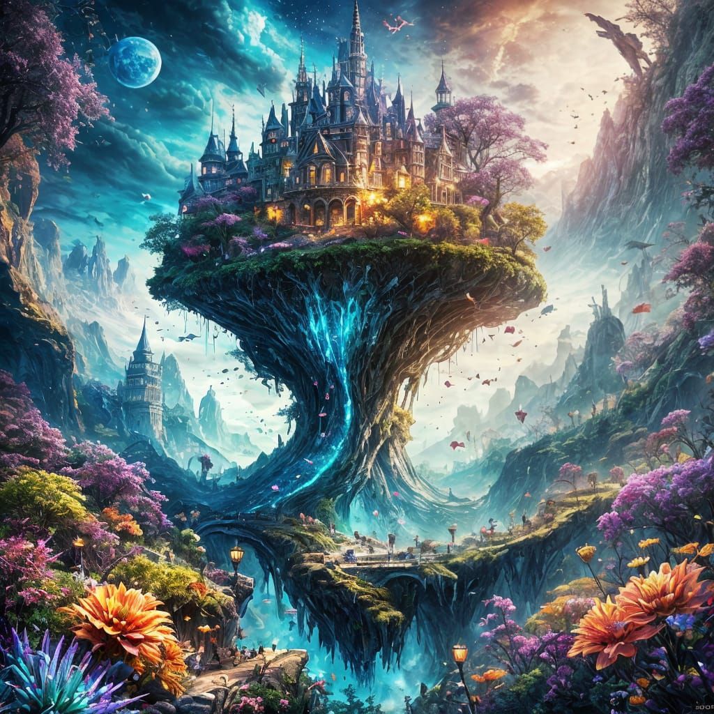 Vixen's Paradise: Detailed Matte Painting in 8K