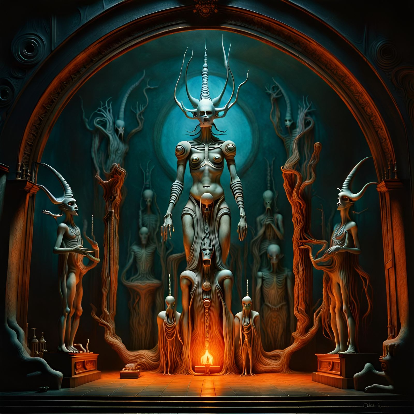 Creepy Ordo Templi Orientes in Art Nouveau Style