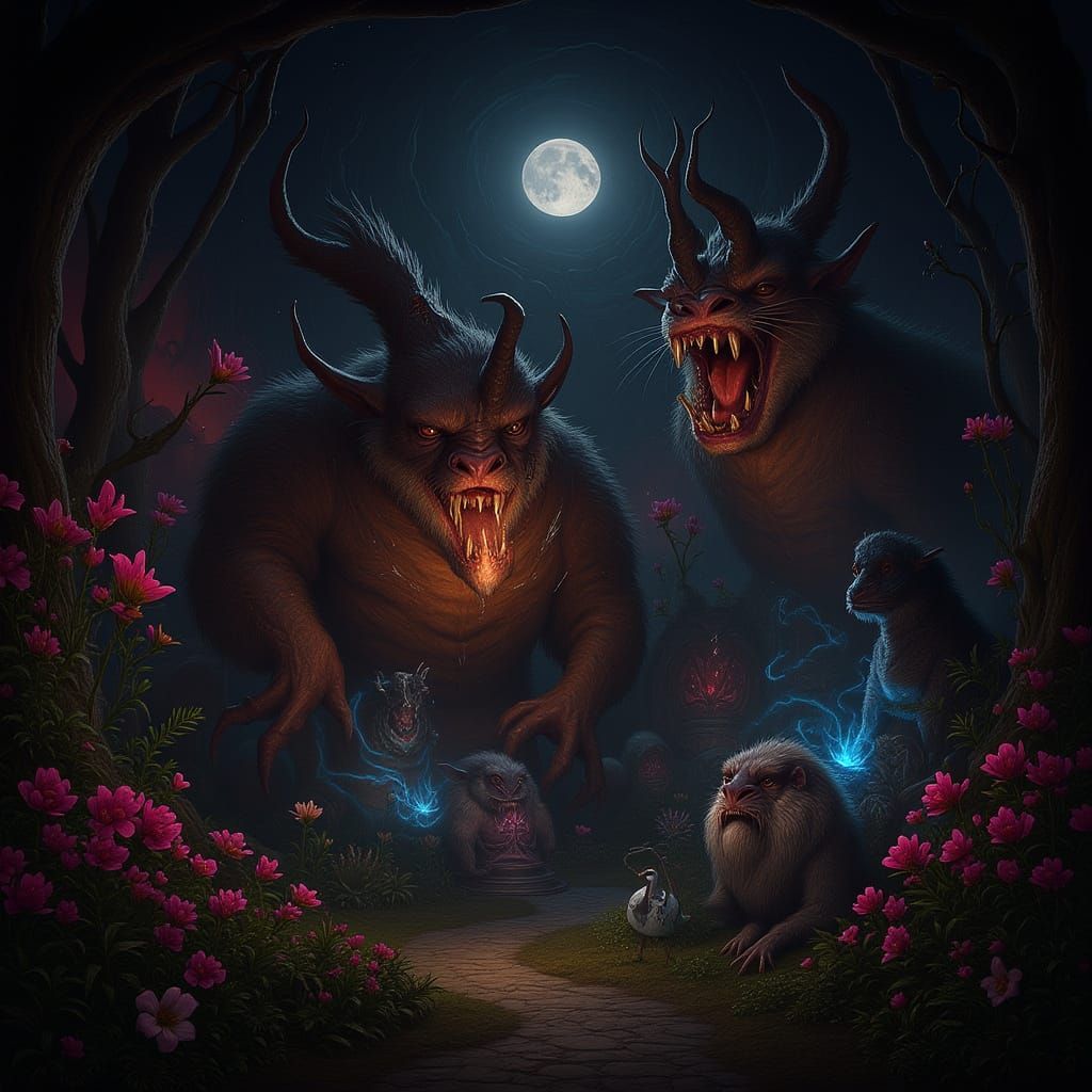 Fantastical Beasts and Magical Flora in Matte Painting