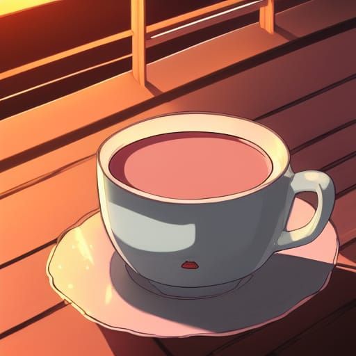 Hot Chocolate in Studio Ghibli Anime Style