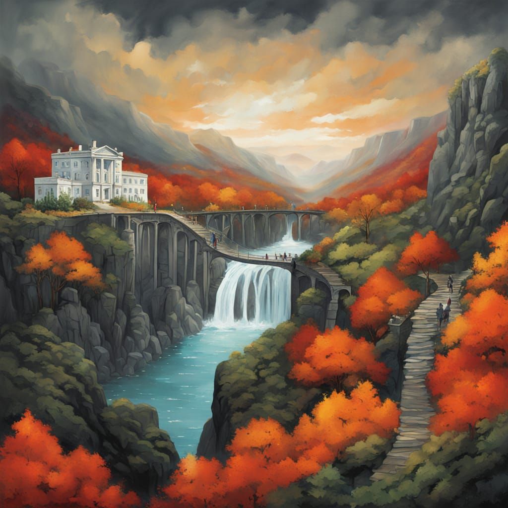 Fairytale White House Overlooking Canyon