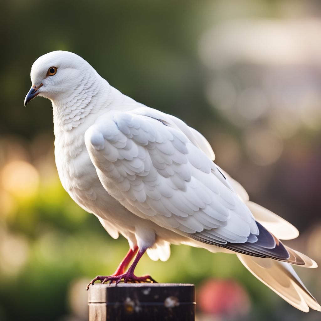 Elegant White Dove in Natural Light