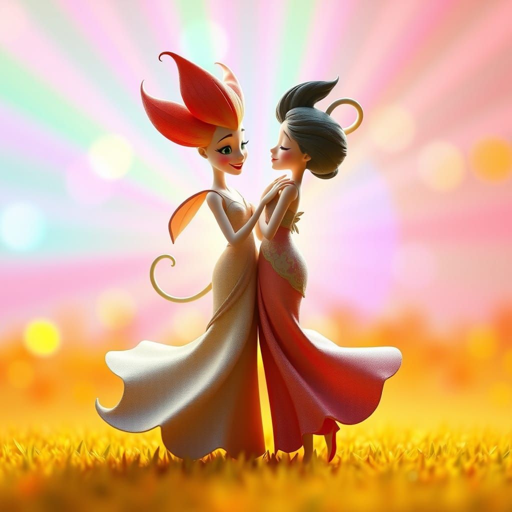 Romantic Floral Dance in Vibrant 4K