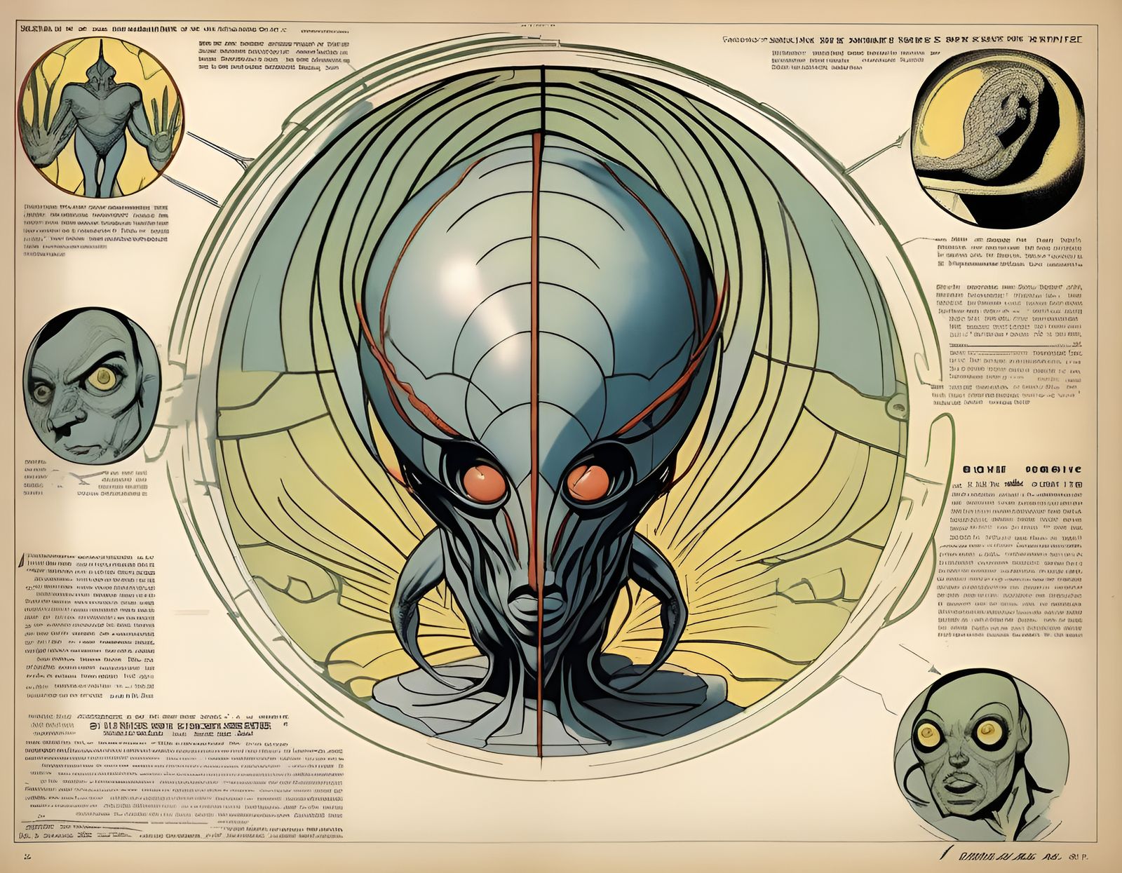 1930s Comic Book Design: Extraterrestrial Lifeform