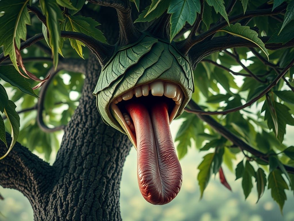 Surreal Fruit Tree with a Grotesque Twist