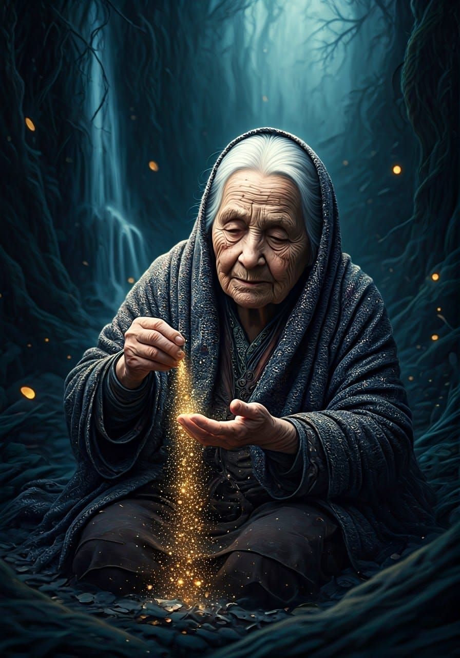 Ethereal Caretaker of Destinies in Mystical Dreamscape