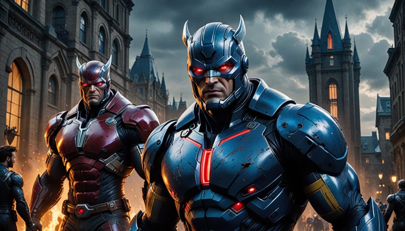 Cyclops and Beast at Xavier Mansion