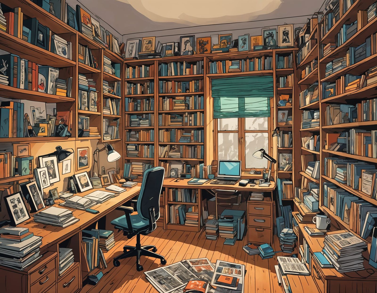 Whimsical Illustration Studio with Fauvist Colors