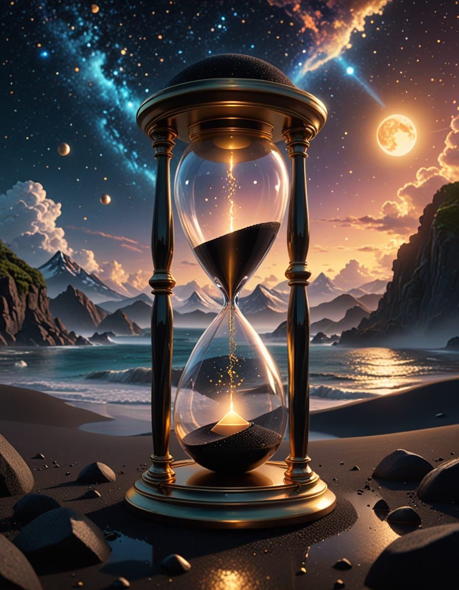 Ethereal Hourglass in Cosmic Atmosphere
