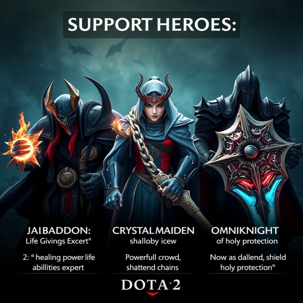 Dota 2 Support Heroes: Cinematic Selection Screen