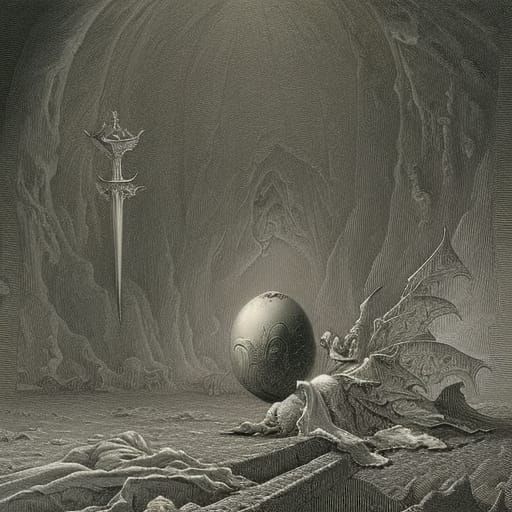 Blasphemous Womb: A Gothic Horror Illustration