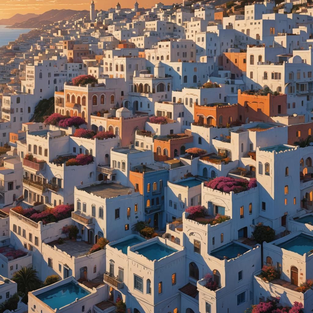 Tangier Concept Art with Ornate Architecture