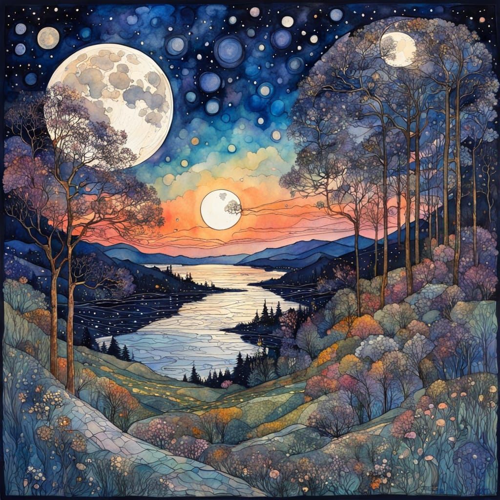 Celestial Dreams in Vibrant Hues