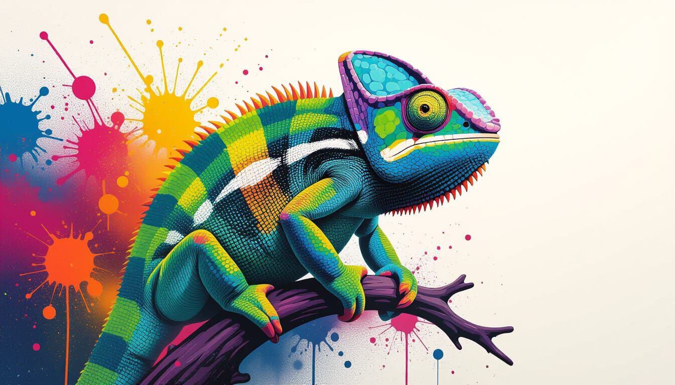 Vibrant chameleon