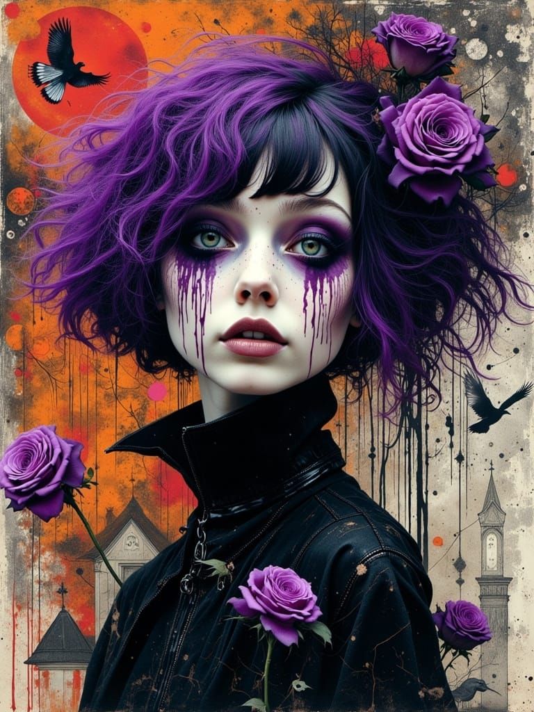 Gothic Surreal Portrait of a Melancholic Woman