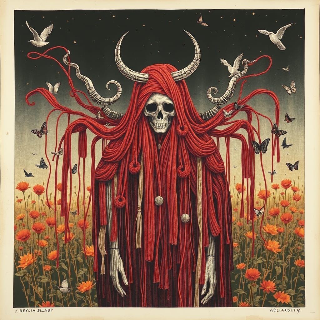 Yarn Bomb Overlord in Textile Art Style