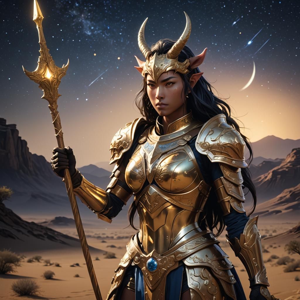 Majestic Armored Centaur in Anime Concept Art