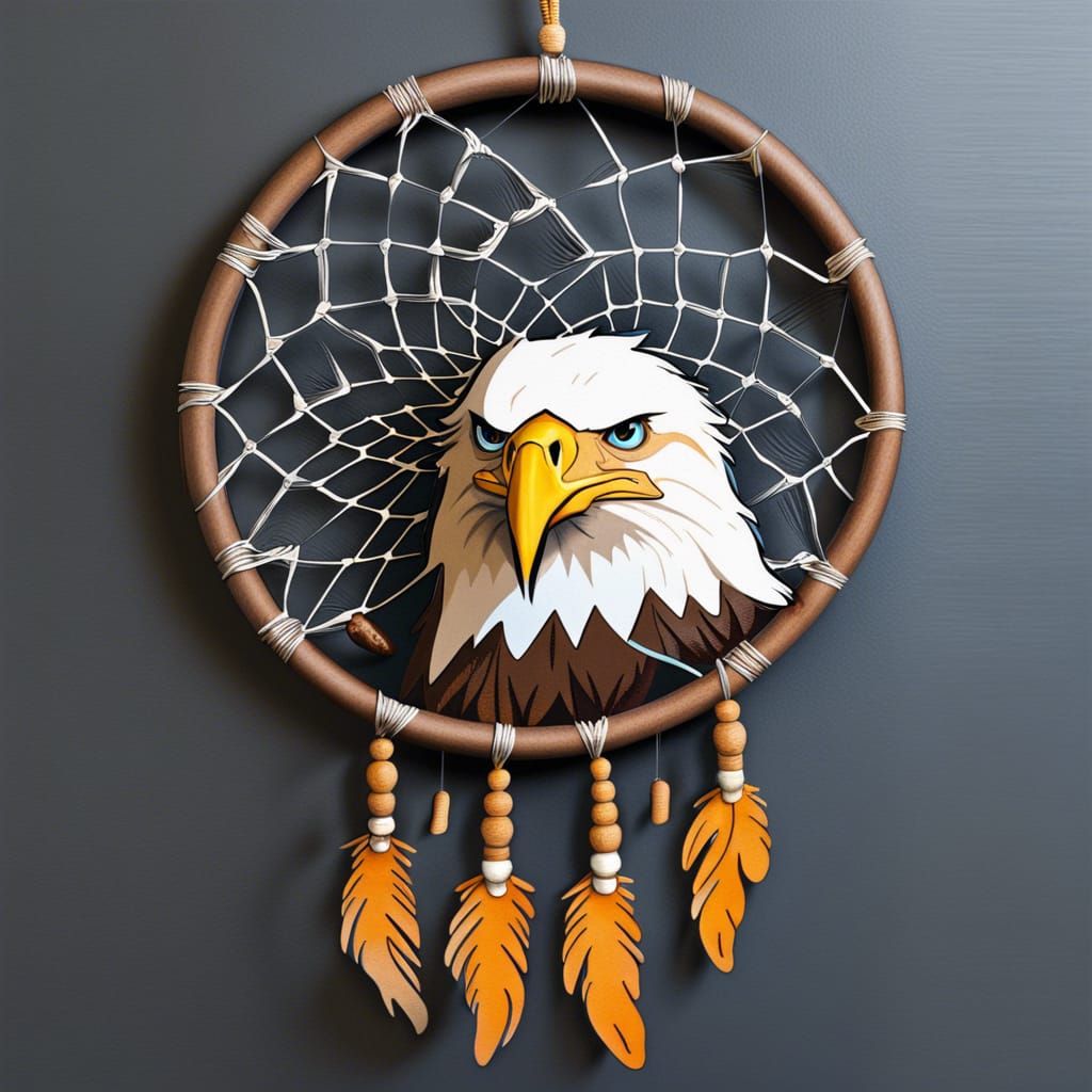 Bald Eagle Dreamcatcher Art