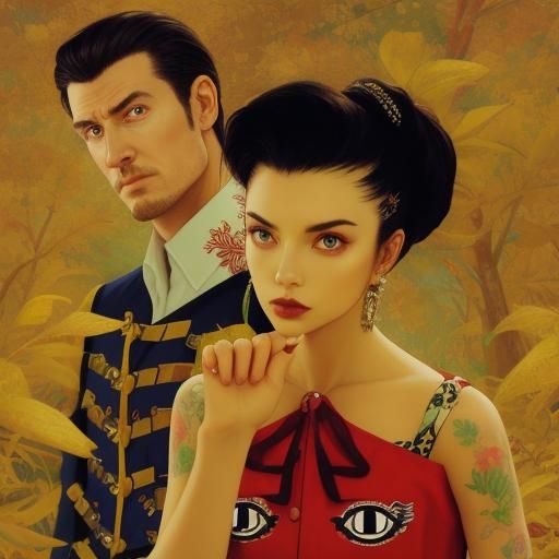 Cat Gentleman Reading Books in Cartoon Style