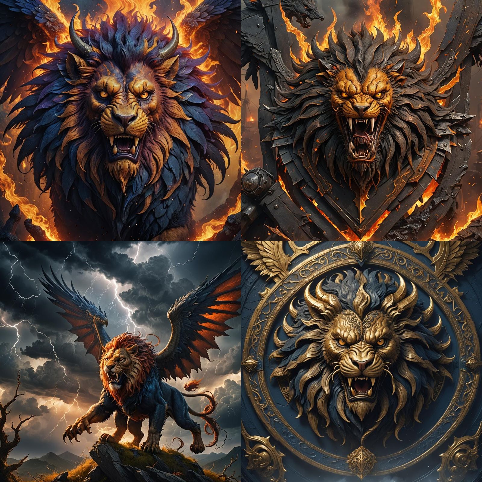 Manticore Emblem for Mercenary Group: Digital Matte Painting