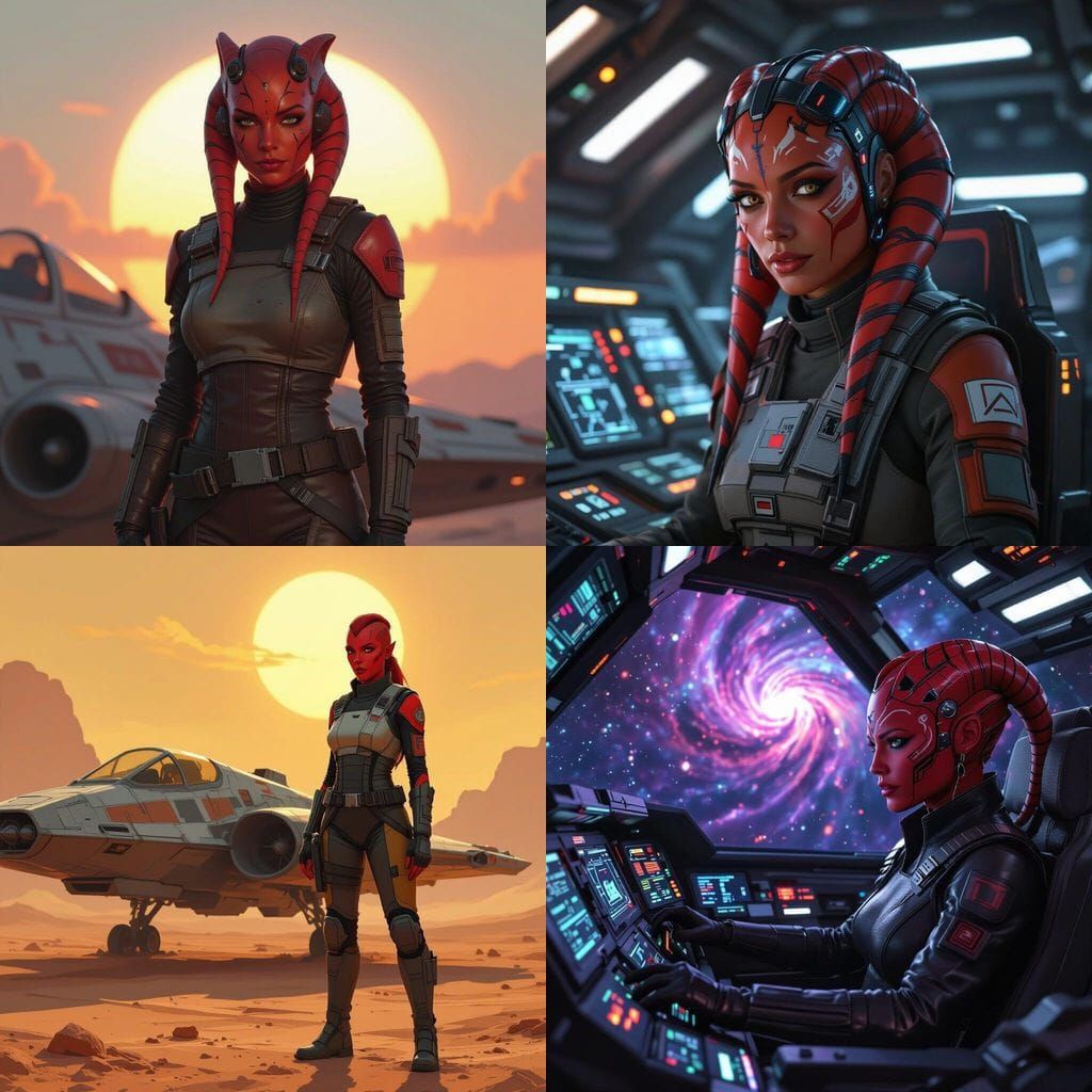 Red Skinned Twi'lek Female Pilot