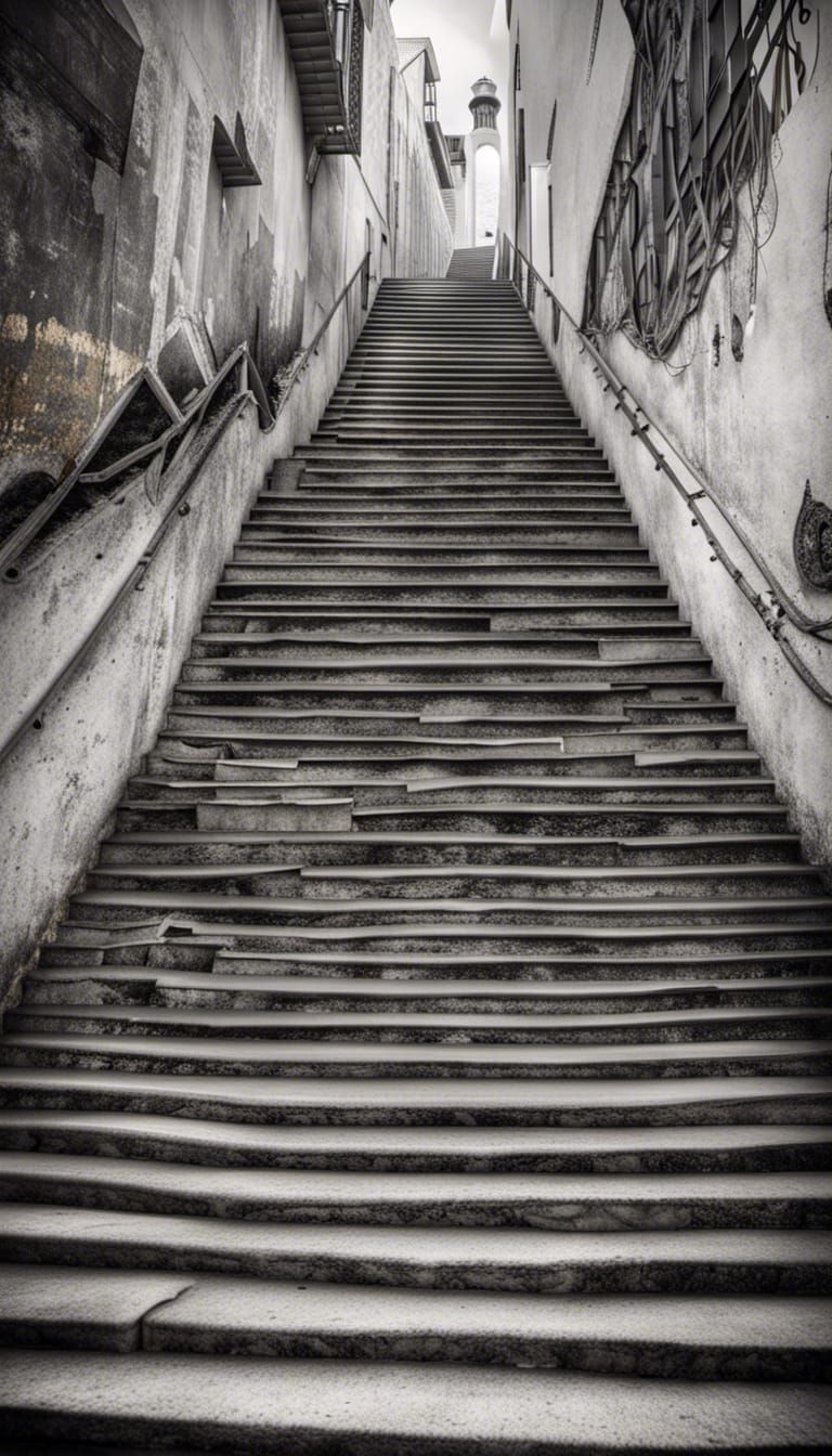 Surreal Stairway in a Dreamscape