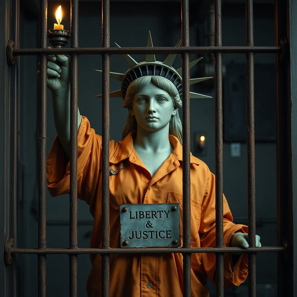Statue of Liberty in Prison, a Desperate Symbol of Lost Free...