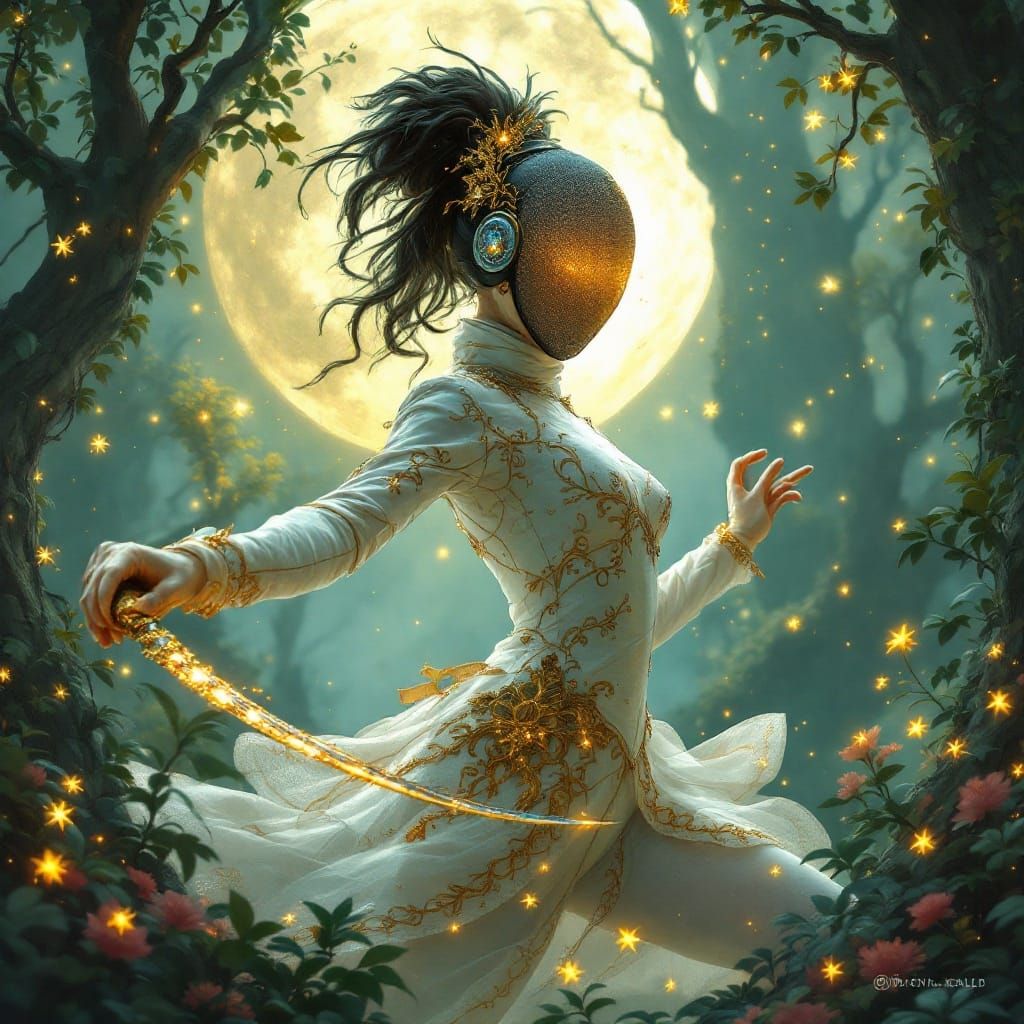 Surreal Autumn God Unveils Cyberpunk Landscape Masterpiece