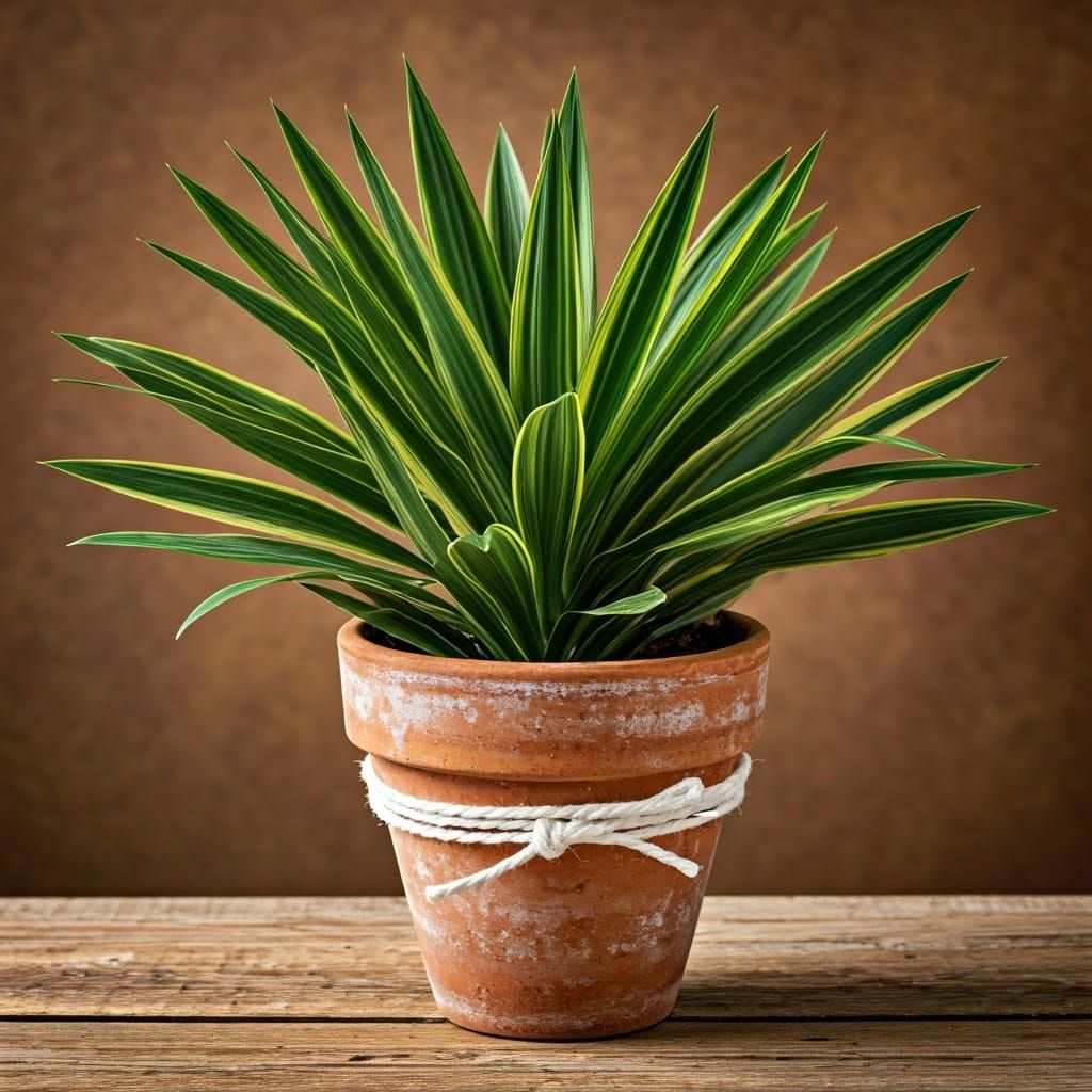 Striking Snake Plant in Weathered Terracotta Pot