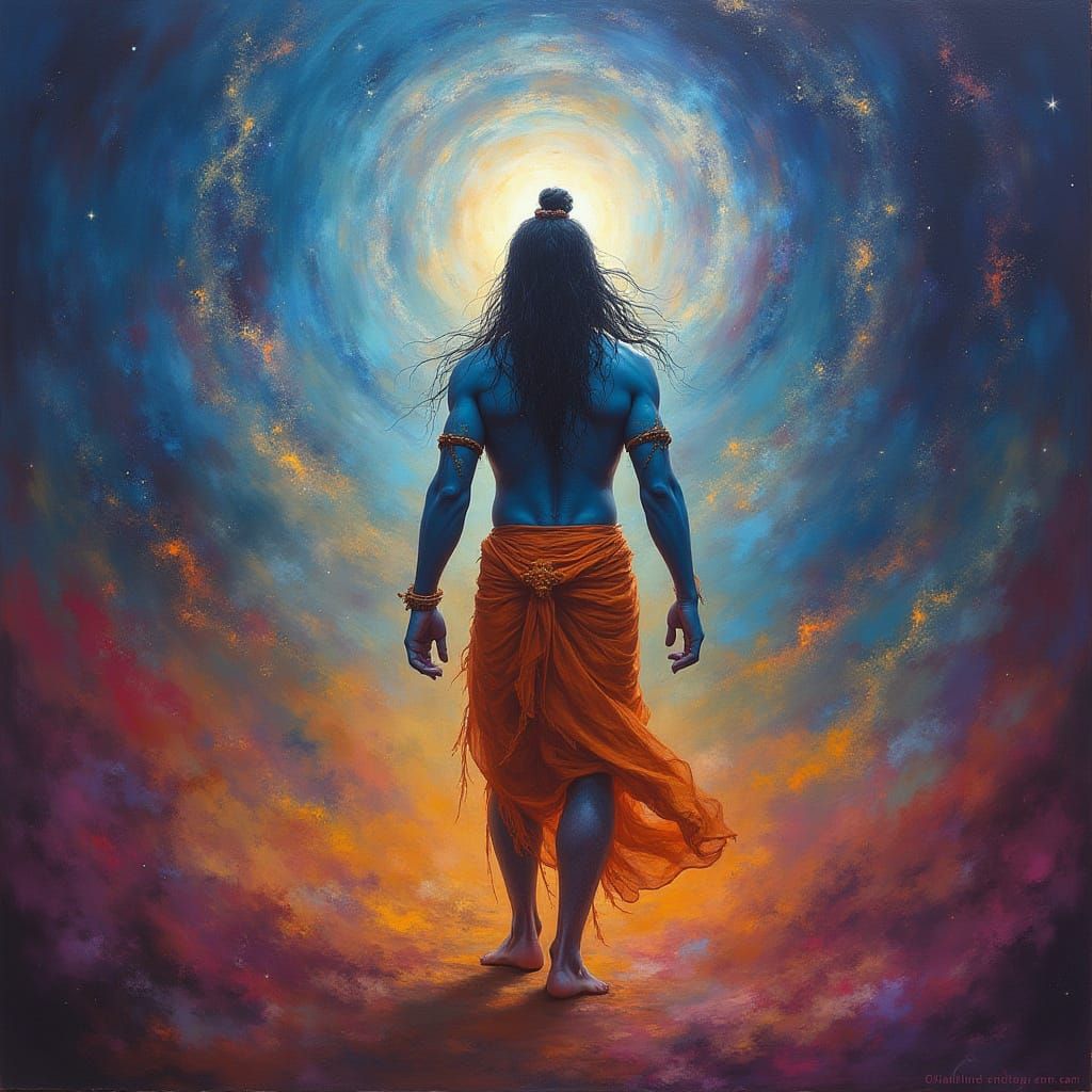 Cosmic Lord Shiva Abstract Art